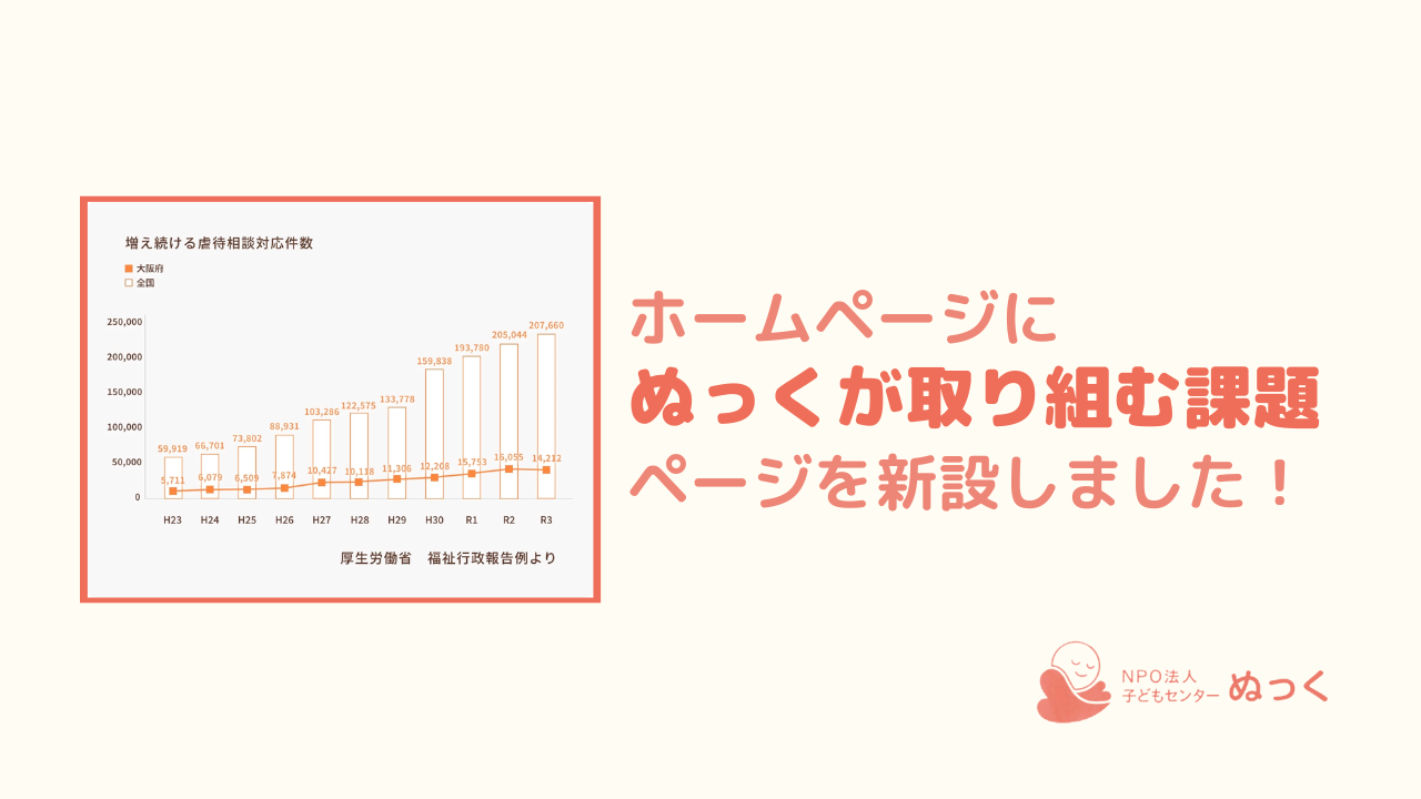 HPに「ぬっくが取り組む課題」など2ページを新設しました！